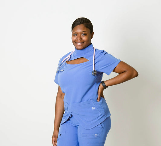 Original "OG" Ceil Blue Scrub Top